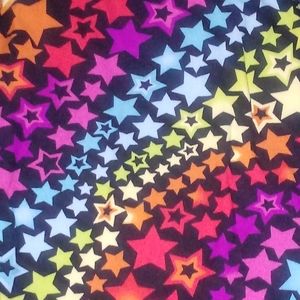 "Flowing Rainbow Stars" leggings 3x/5x